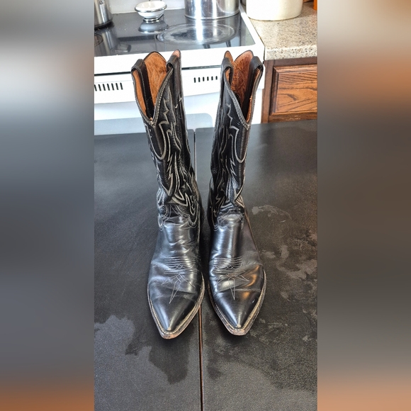 Men's size 10 D Justin style 2005 vintage black western boots - Picture 1 of 7